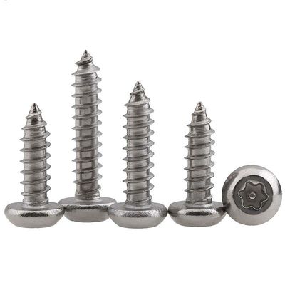 304 Stainless Steel Tamper Resistant Torx Rounded Head Self Tapping Screws