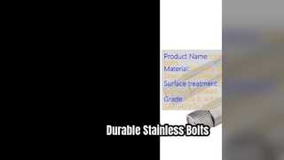 Stainless Steel Bolts Secure Your Projects